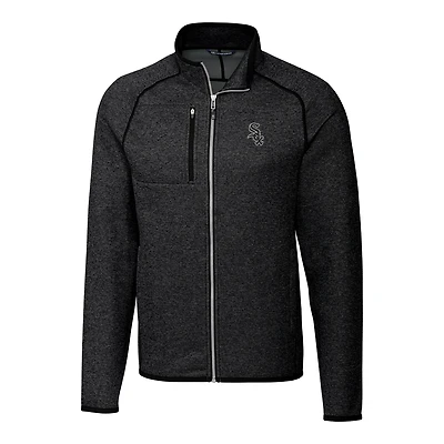 Veste zippée intégrale pour homme, modèle Cutter & Buck, gris, Chicago White Sox, taille grande et