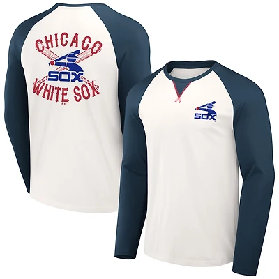 Collection Darius Rucker pour homme par Fanatics - T-shirt à manches raglan Chicago White Sox Team Color blanc/bleu marine