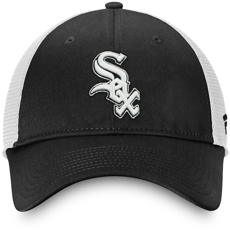 Men's Fanatics Black/ Chicago White Sox Team Core Unstructured Trucker Adjustable Hat