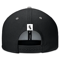 Casquette Snapback Fundamental Bold Chicago White Sox Fanatics noir/gris pour hommes