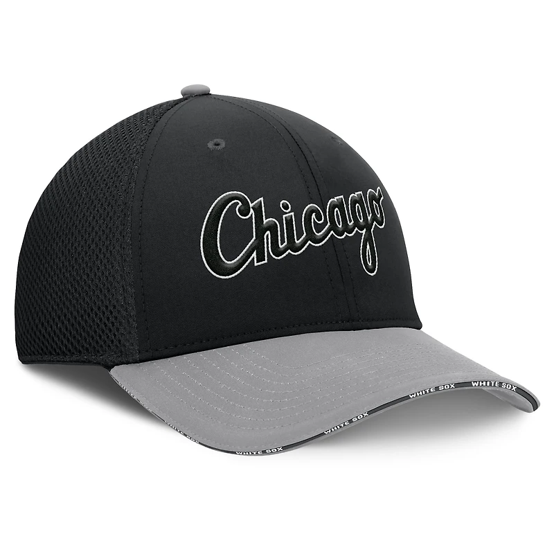 Casquette Fanatics Flex noire/grise des Chicago White Sox pour homme
