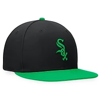 Men's Fanatics Black/Kelly Green Chicago White Sox Lucky Snapback Hat