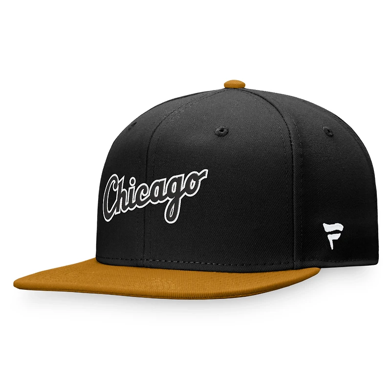 Casquette ajustée Fanatics pour hommes, noir/kaki, Chicago White Sox