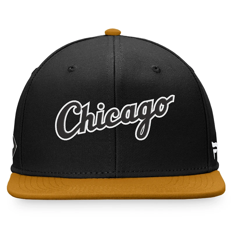 Casquette ajustée Fanatics pour hommes, noir/kaki, Chicago White Sox