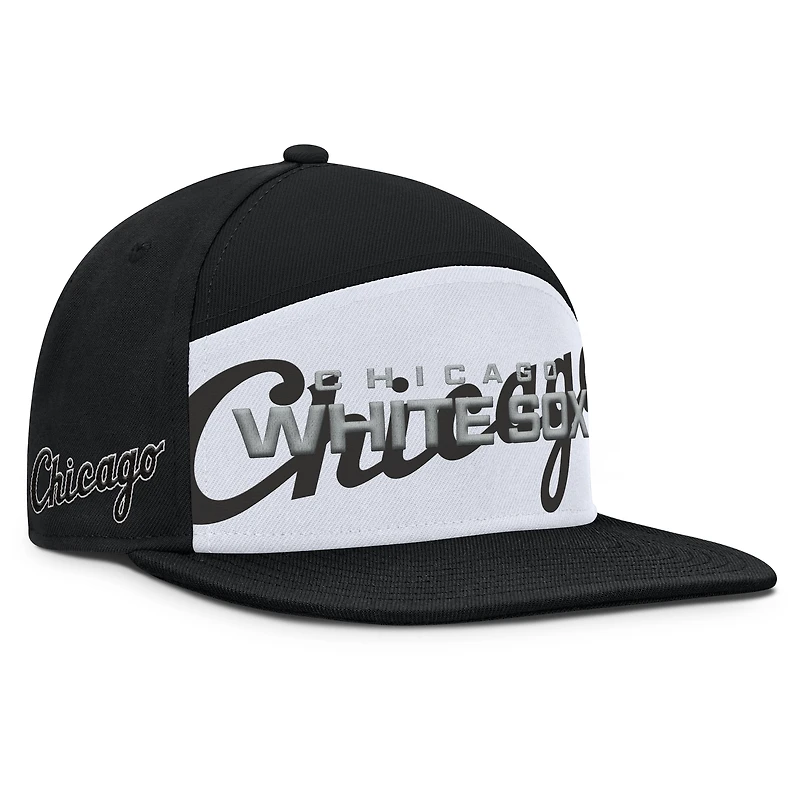 Men's Fanatics Black/White Chicago White Sox Clubhouse Splitter Snapback Hat