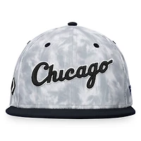 Men's Fanatics Black/White Chicago White Sox Smoke Dye Fitted Hat
