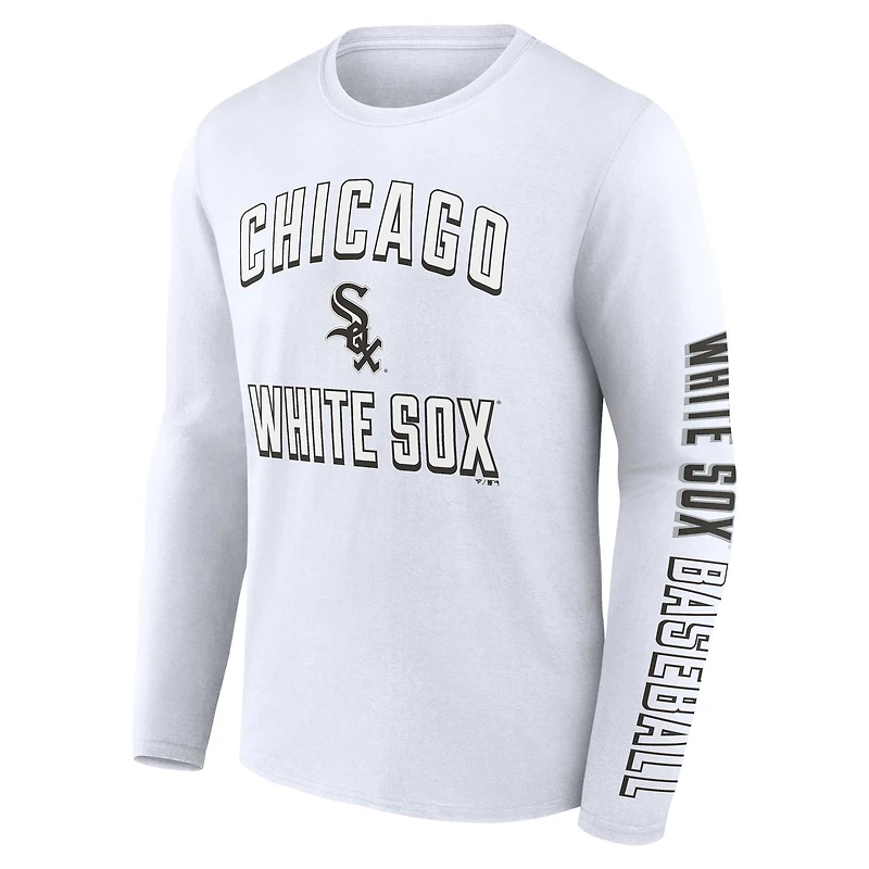 Men's Fanatics Black/White Chicago White Sox Two-Pack Combo T-Shirt Set