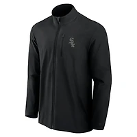 Men's Fanatics Black Chicago White Sox Front Office Micro Tonal Full-Zip Jacket
