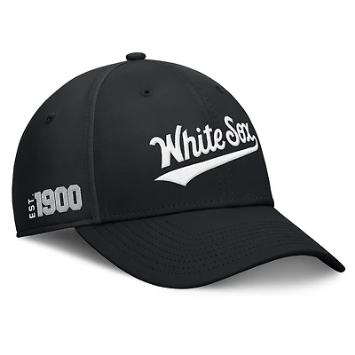 Casquette Flex Fundamental Tag de Chicago White Sox noire pour homme Fanatics