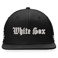 Men's Fanatics Black Chicago White Sox Gothic Script Fitted Hat