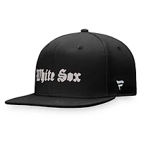 Men's Fanatics Black Chicago White Sox Gothic Script Fitted Hat