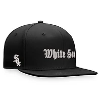 Men's Fanatics Black Chicago White Sox Gothic Script Fitted Hat