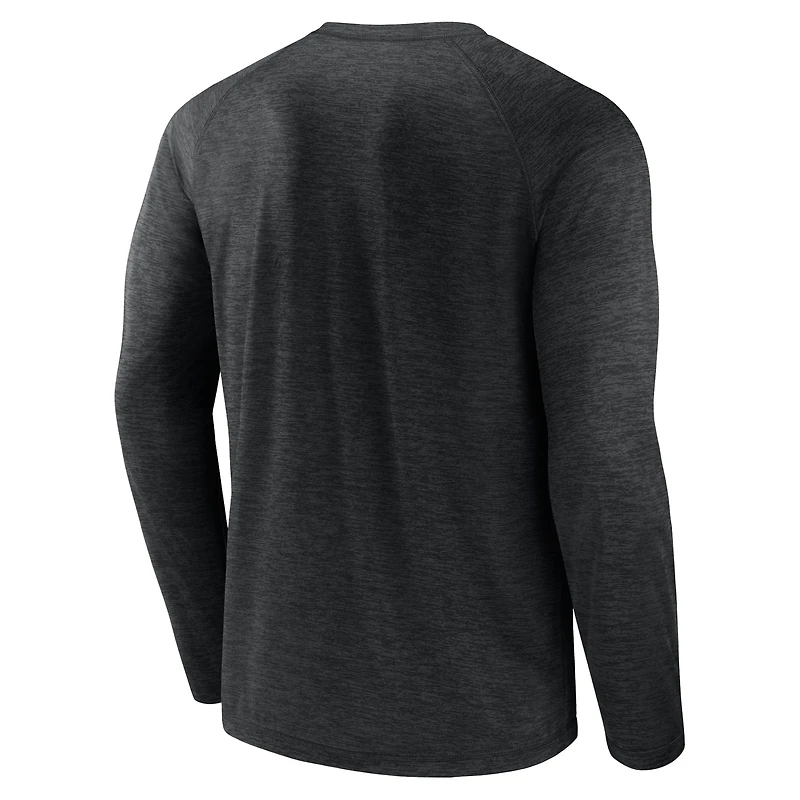 Men's Fanatics Black Chicago White Sox Heroic Play Raglan Long Sleeve T-Shirt