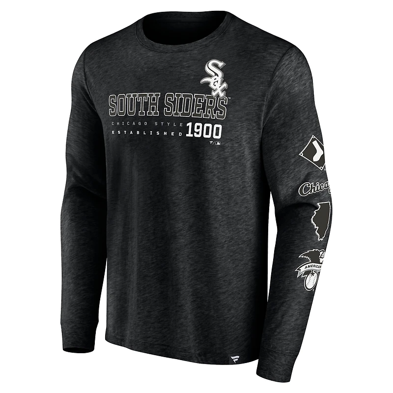 Men's Fanatics Black Chicago White Sox High Whip Pitcher Long Sleeve T-Shirt