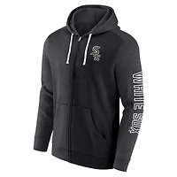Men's Fanatics Black Chicago White Sox Offensive Line Up Lightweight Full-Zip Hoodie
