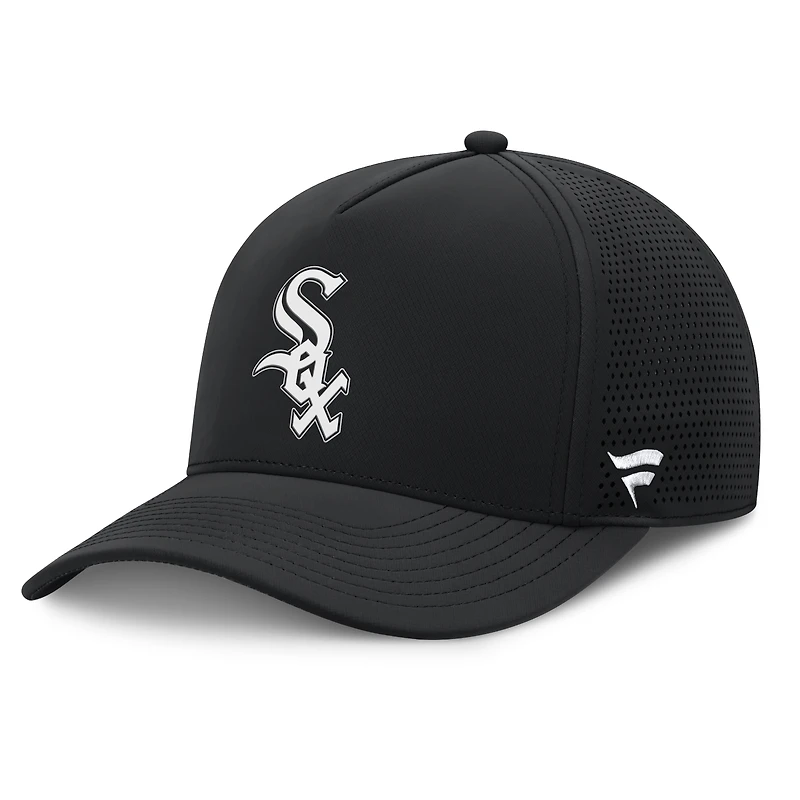 Casquette ajustable perforée Chicago White Sox noire pour homme de Fanatics
