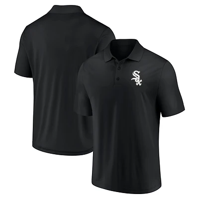 Polo noir avec logo principal des Chicago White Sox pour hommes Fanatics