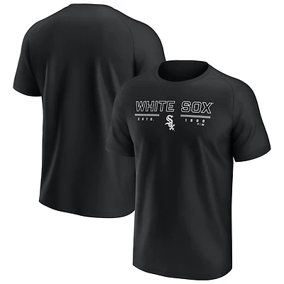 Men's Fanatics  Black Chicago White Sox Raglan T-Shirt