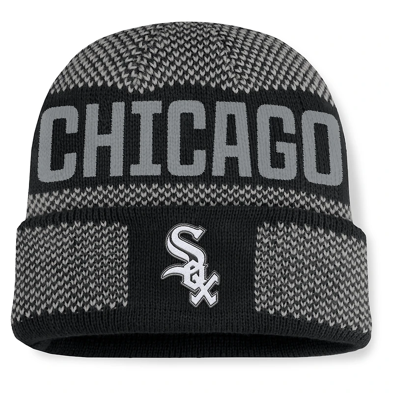 Men's Fanatics Black Chicago White Sox Rotation Cuffed Knit Hat
