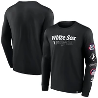T-shirt noir à manches longues Fanatics pour hommes des White Sox de Chicago Strike the Goal