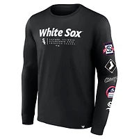 T-shirt noir à manches longues Fanatics pour hommes des White Sox de Chicago Strike the Goal