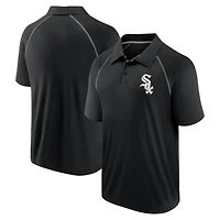 Polo noir Fanatics Chicago White Sox Strong Alone Raglan pour hommes