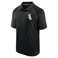 Polo noir Fanatics Chicago White Sox Strong Alone Raglan pour hommes
