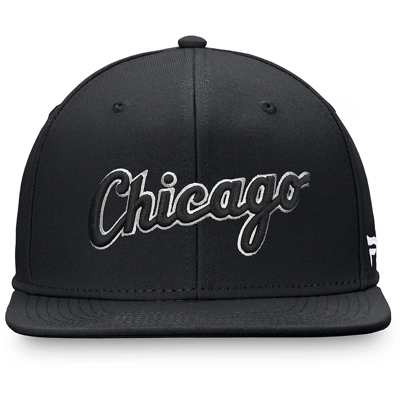 Casquette ajustée noire Chicago White Sox Team Core Fanatics pour hommes