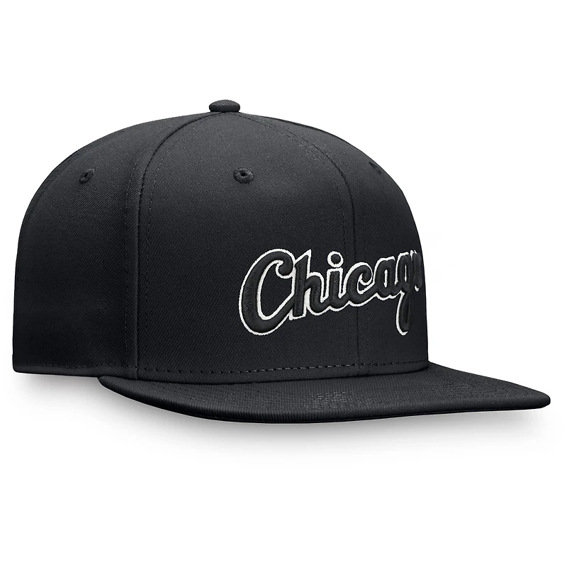 Casquette ajustée noire Chicago White Sox Team Core Fanatics pour hommes