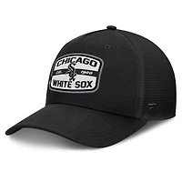 Men's Fanatics Black Chicago White Sox Team Patch A-Frame Trucker Snapback Hat