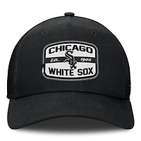 Men's Fanatics Black Chicago White Sox Team Patch A-Frame Trucker Snapback Hat