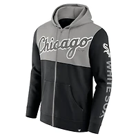 Men's Fanatics Black Chicago White Sox Walk Off Fleece Full-Zip Hoodie