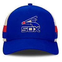 Men's Fanatics Blue/Natural Chicago White Sox Inherited Side Stripe Trucker Adjustable Hat