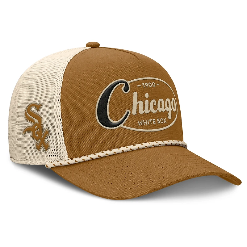 Men's Fanatics Brown Chicago White Sox A-Frame Trucker Adjustable Hat