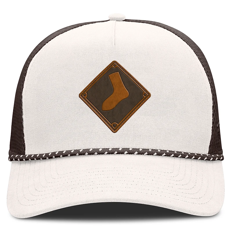 Men's Fanatics Cream/Brown Chicago White Sox Level Up Bronco Adjustable Trucker Hat