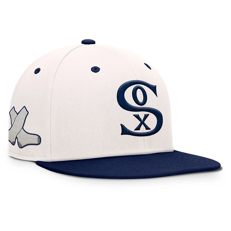 Men's Fanatics Cream/Navy Chicago White Sox Unit Fitted Hat