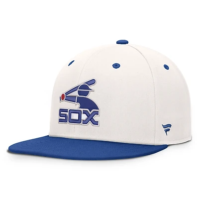 Men's Fanatics  Cream/Royal Chicago White Sox Heritage Ballpark Snapback Hat