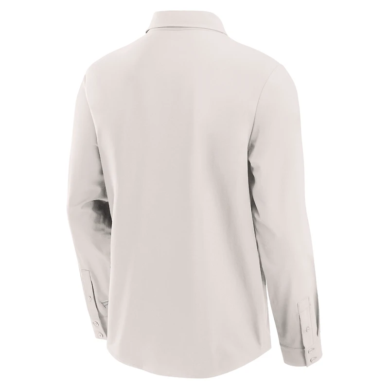 Men's Fanatics Cream Chicago White Sox Front Office Long Sleeve Button-Up Shirt