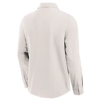 Men's Fanatics Cream Chicago White Sox Front Office Long Sleeve Button-Up Shirt