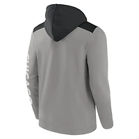 Sweat à capuche entièrement zippé pour hommes Fanatics gris/noir Chicago White Sox Ace