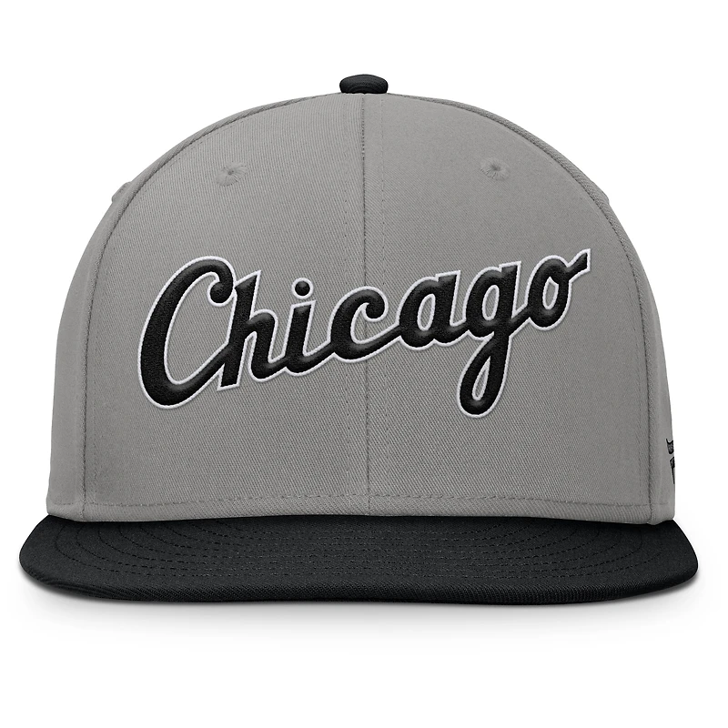 Men's Fanatics Gray/Black Chicago White Sox Clubhouse Dugout Fitted Hat