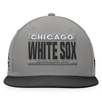 Men's Fanatics Gray/Black Chicago White Sox Line Drive Two-Tone Snapback Hat