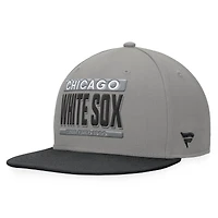 Men's Fanatics Gray/Black Chicago White Sox Line Drive Two-Tone Snapback Hat