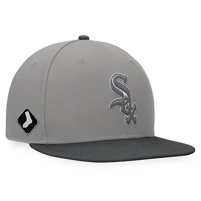 Casquette Snapback Ace Chicago White Sox Fanatics gris/charbon pour hommes