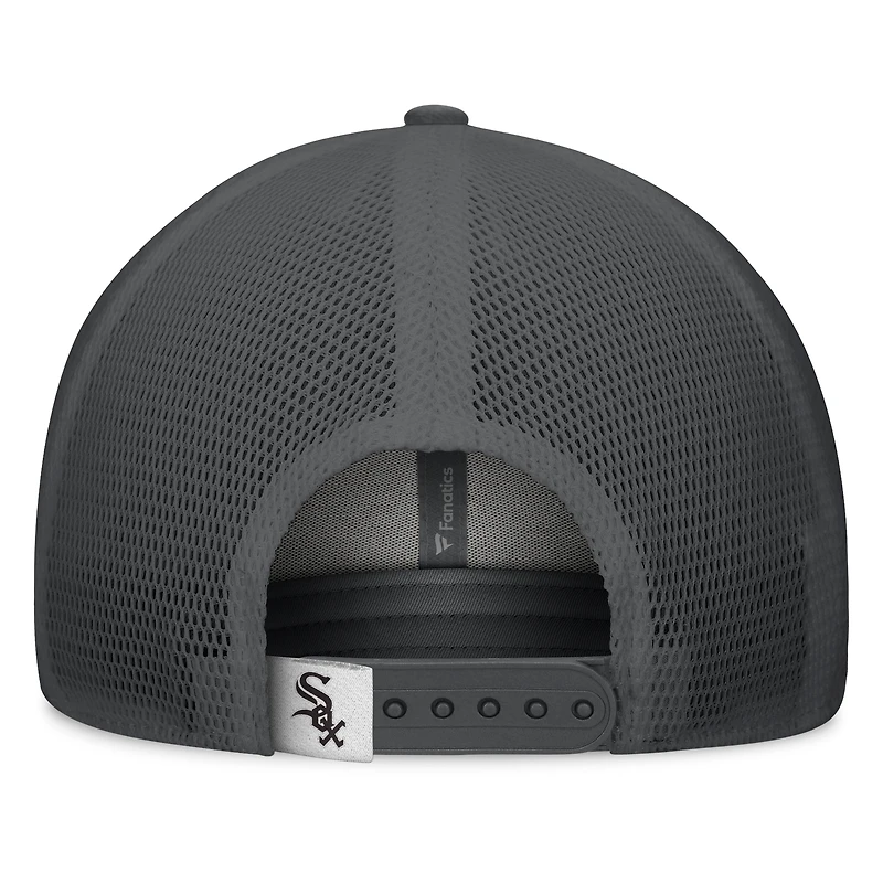 Men's Fanatics Gray/Graphite Chicago White Sox A-Frame Trucker Adjustable Hat