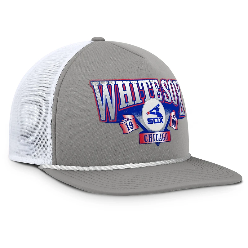 Casquette snapback Fanatics grise et blanche Chicago White Sox Recall pour homme