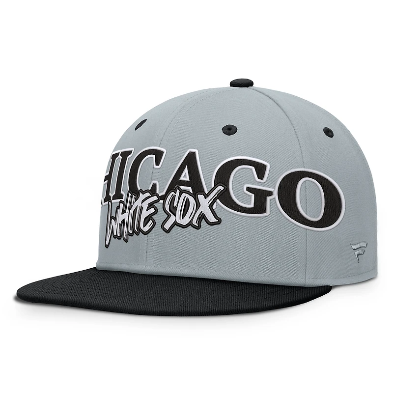 Men's Fanatics Gray Chicago White Sox Jersey Twill Fitted Hat