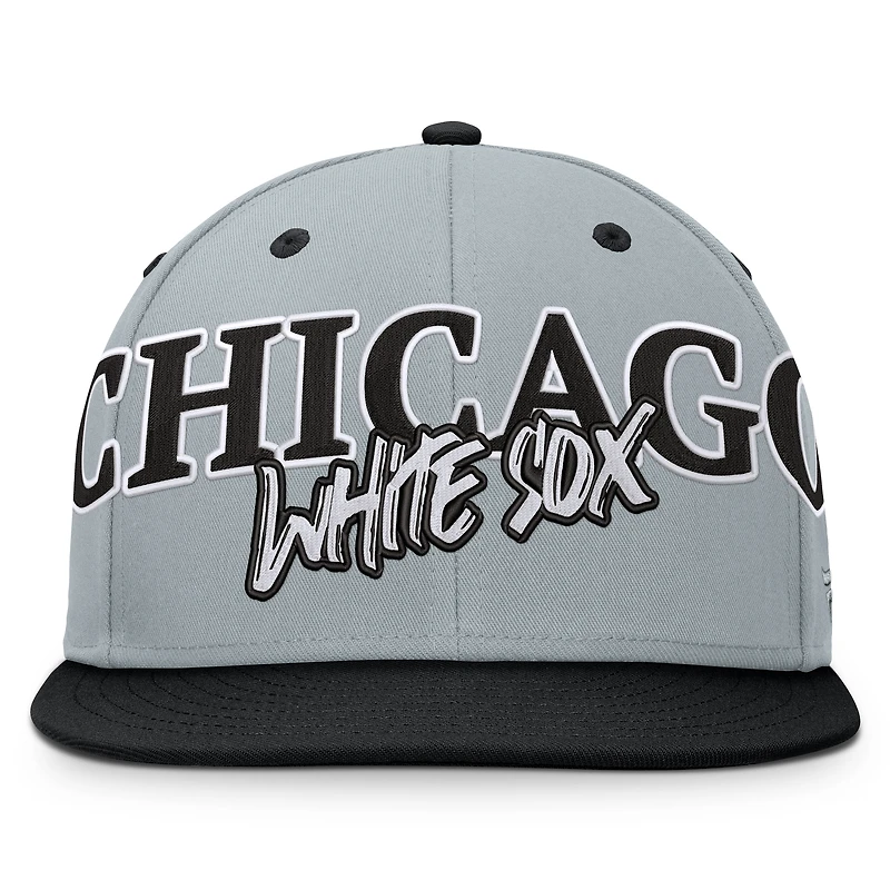 Men's Fanatics Gray Chicago White Sox Jersey Twill Fitted Hat