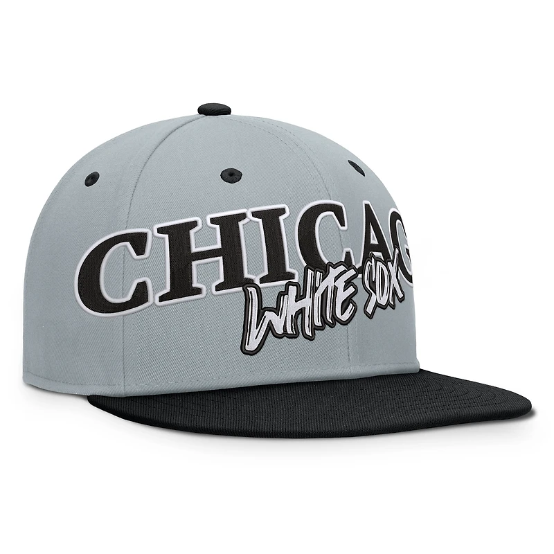 Casquette ajustée en sergé gris Chicago White Sox pour homme (Fanatics)