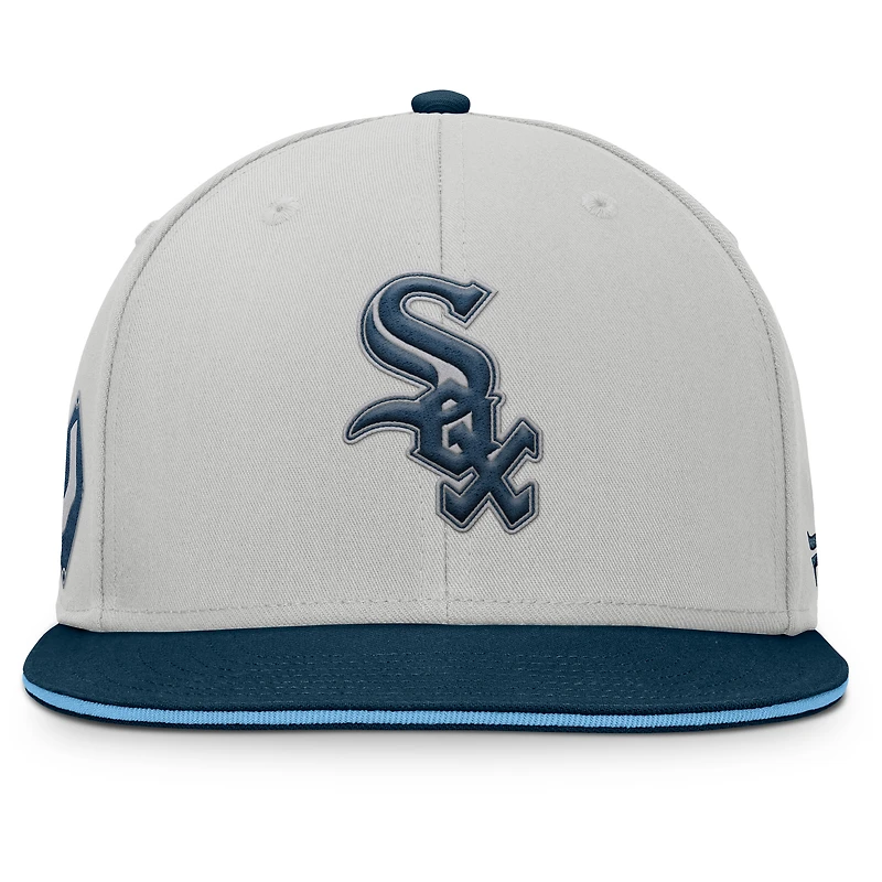 Men's Fanatics Gray Chicago White Sox Knuckleball Snapback Hat